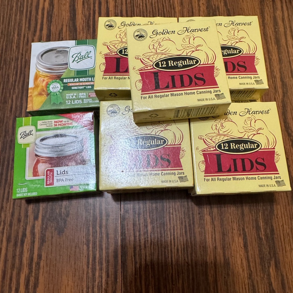 Golden Harvest and Ball Mason Jar Lids 12 boxes